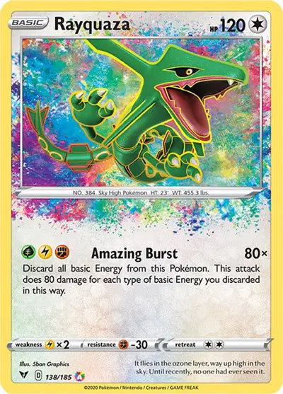 Rayquaza Amazing Rare 138/185 - Vivid Voltage